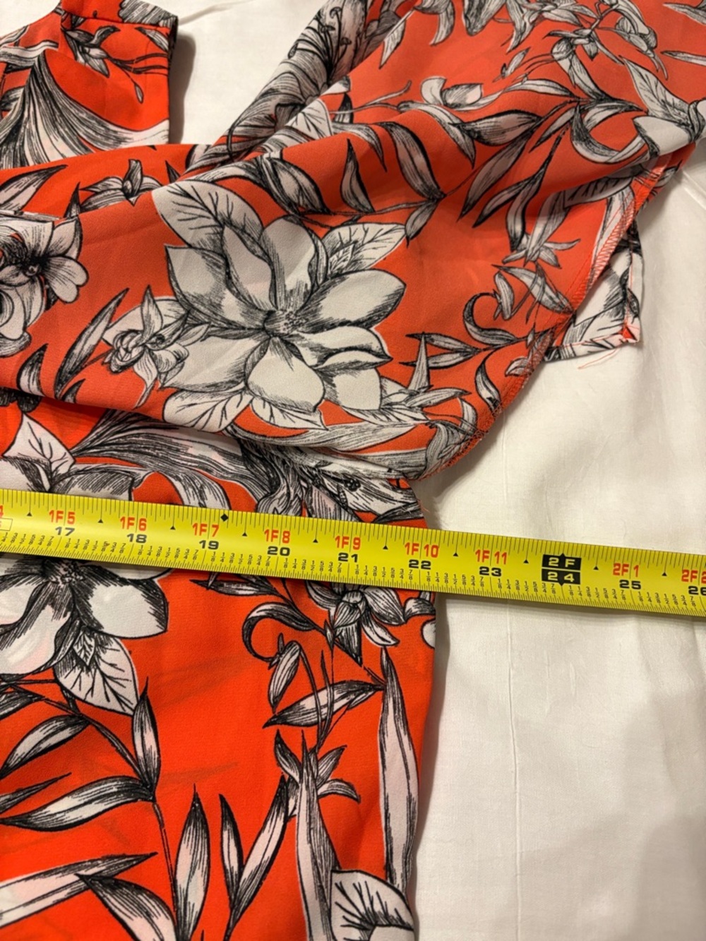 Zac & Rachel Flowy Officewear Orange Floral Sleeveless Top SZ XL. - Picture 9 of 11